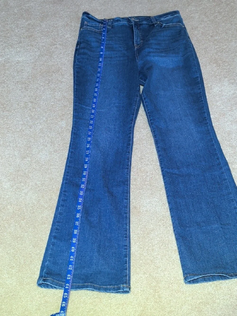 Style & Co. Boot Leg Jeans in Dark Blue Denim